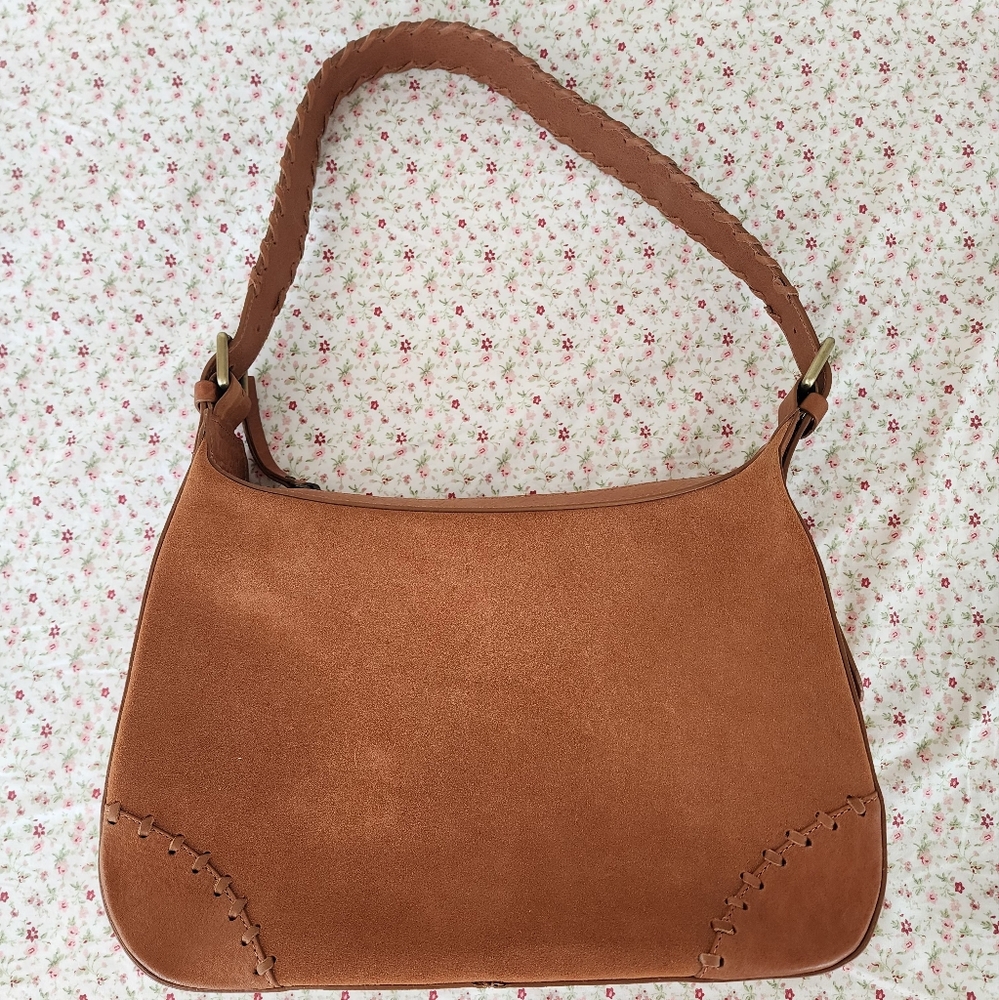 Sundance Tan Suede Shoulder Bag